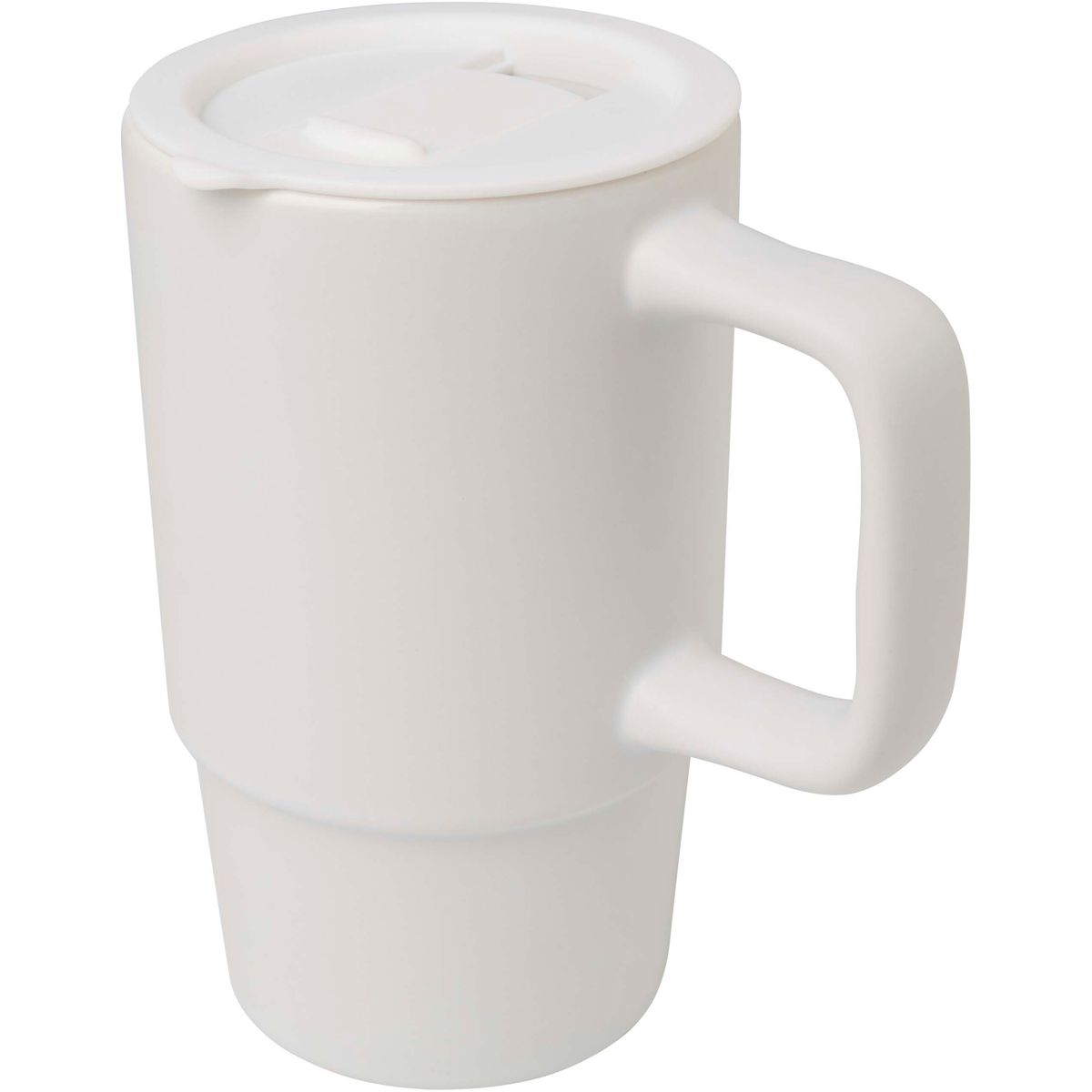 Keramische mokken 450 ml met morsbestendig kunststof deksel