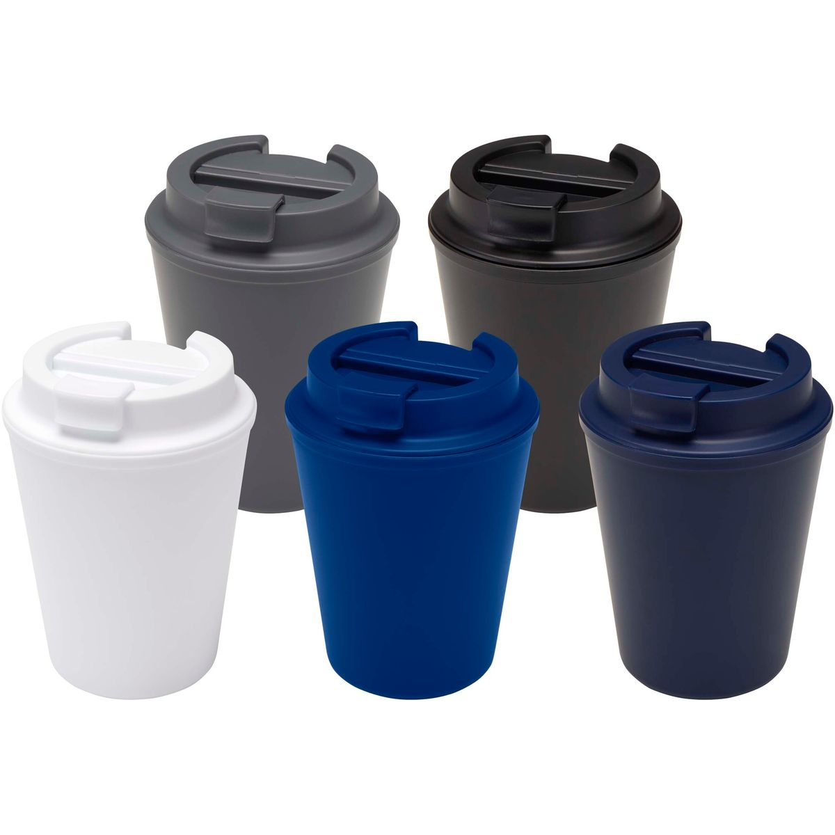 Kunststof thermosbekers 300 ml met schroefdeksel