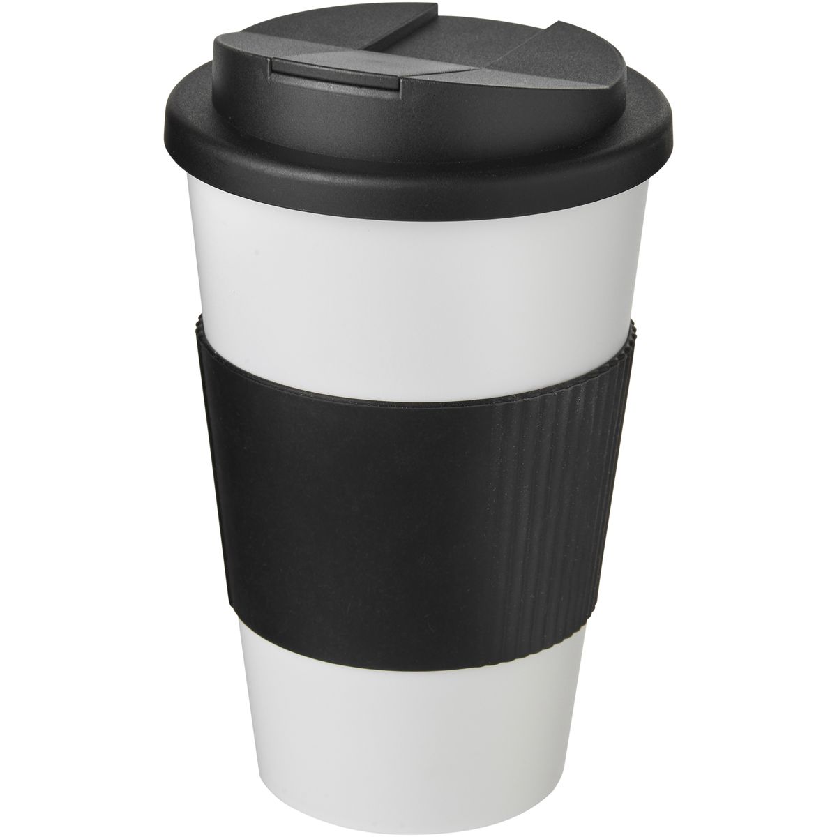 Kunststof thermosbekers 350 ml met handvat en morsbestendig deksel