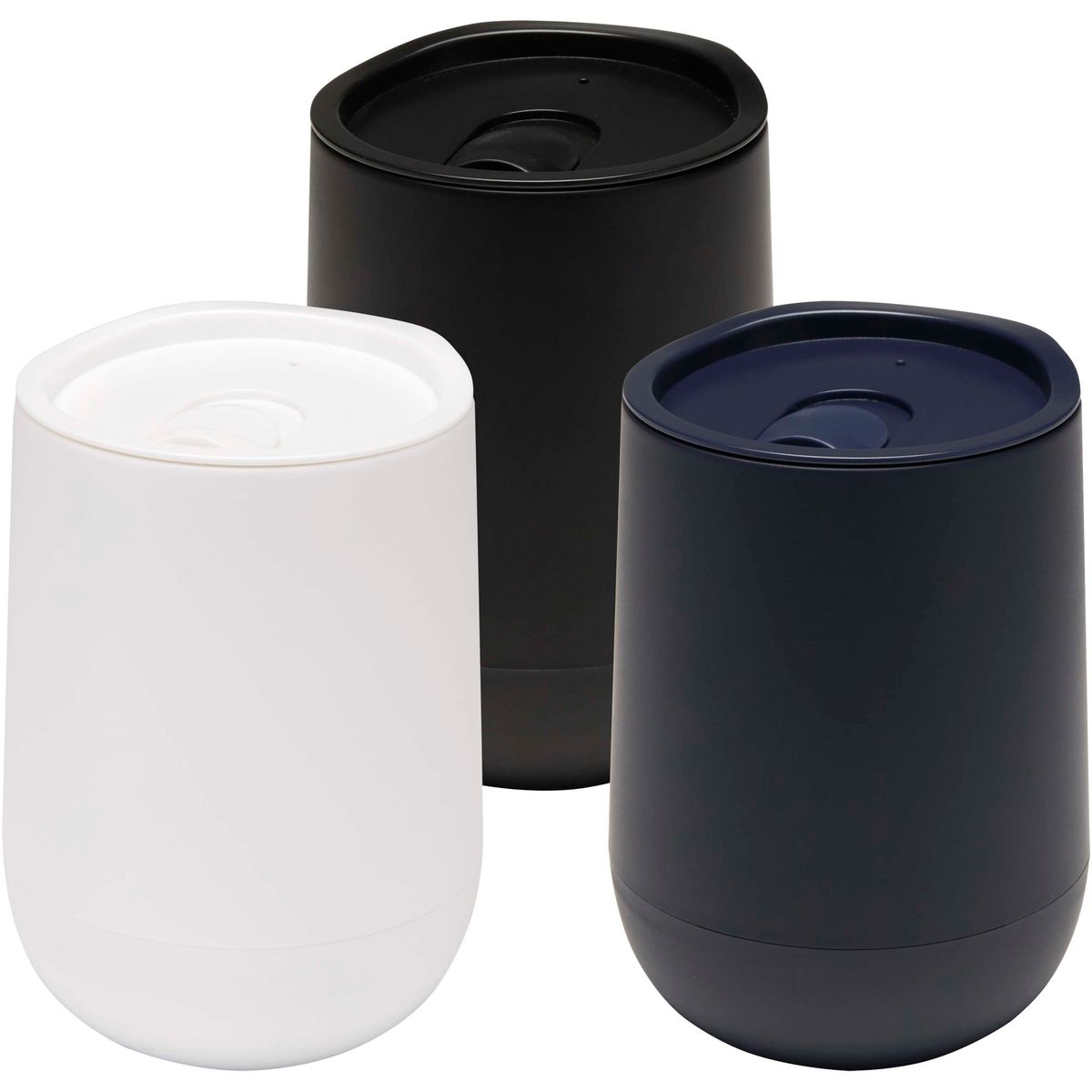 Kunststof thermosbekers 360 ml met schuifdeksel