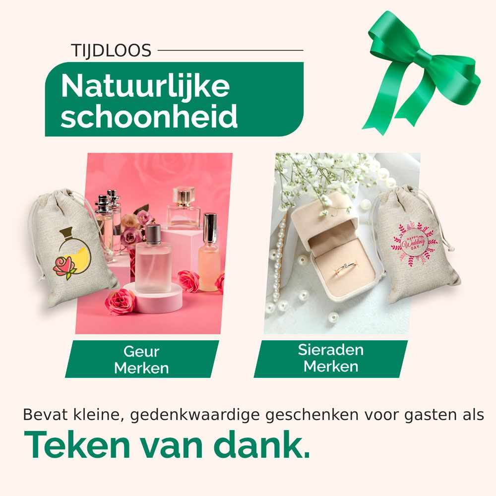 Linnen zakjes Diversen Maten OP = OP