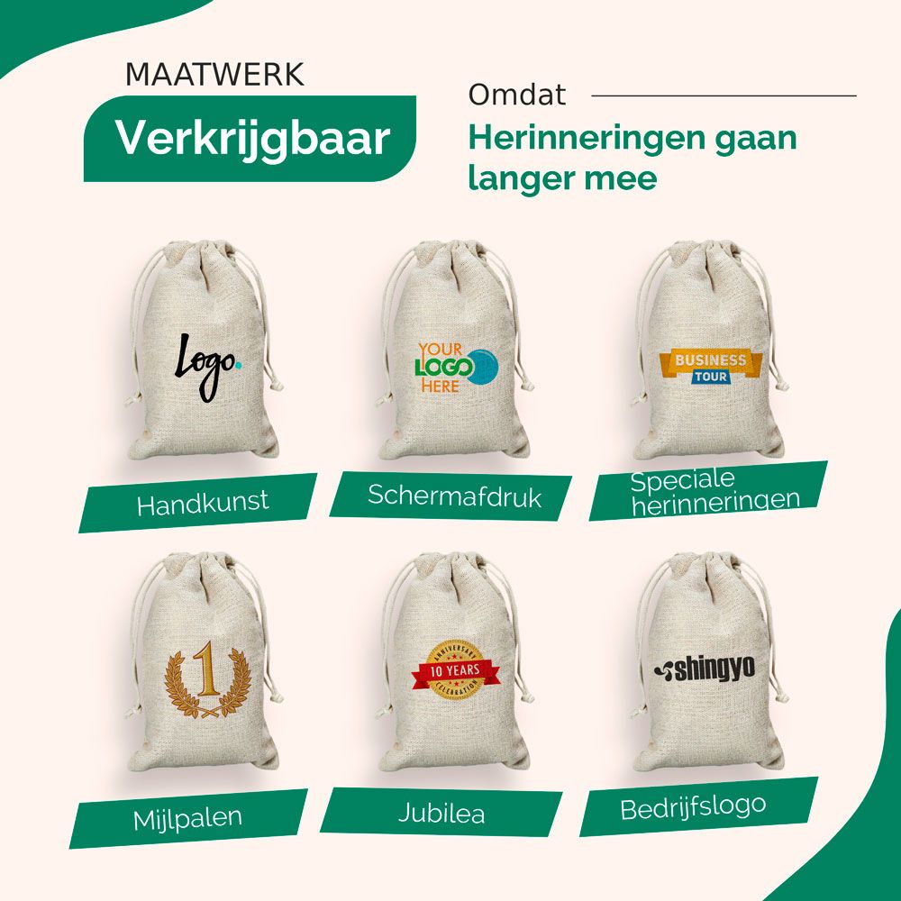 Linnen zakjes Diversen Maten OP = OP