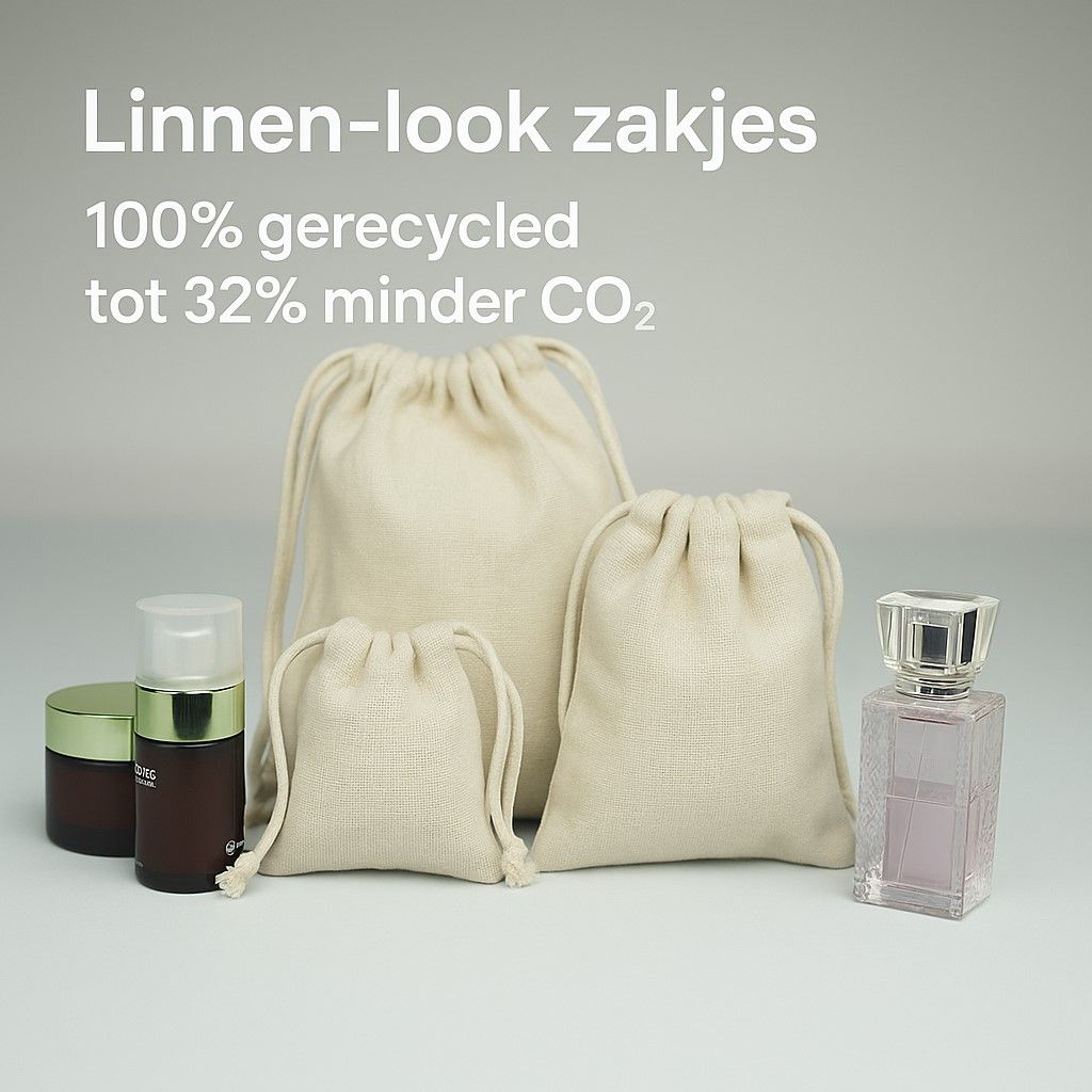linnen look zakjes cosmetica