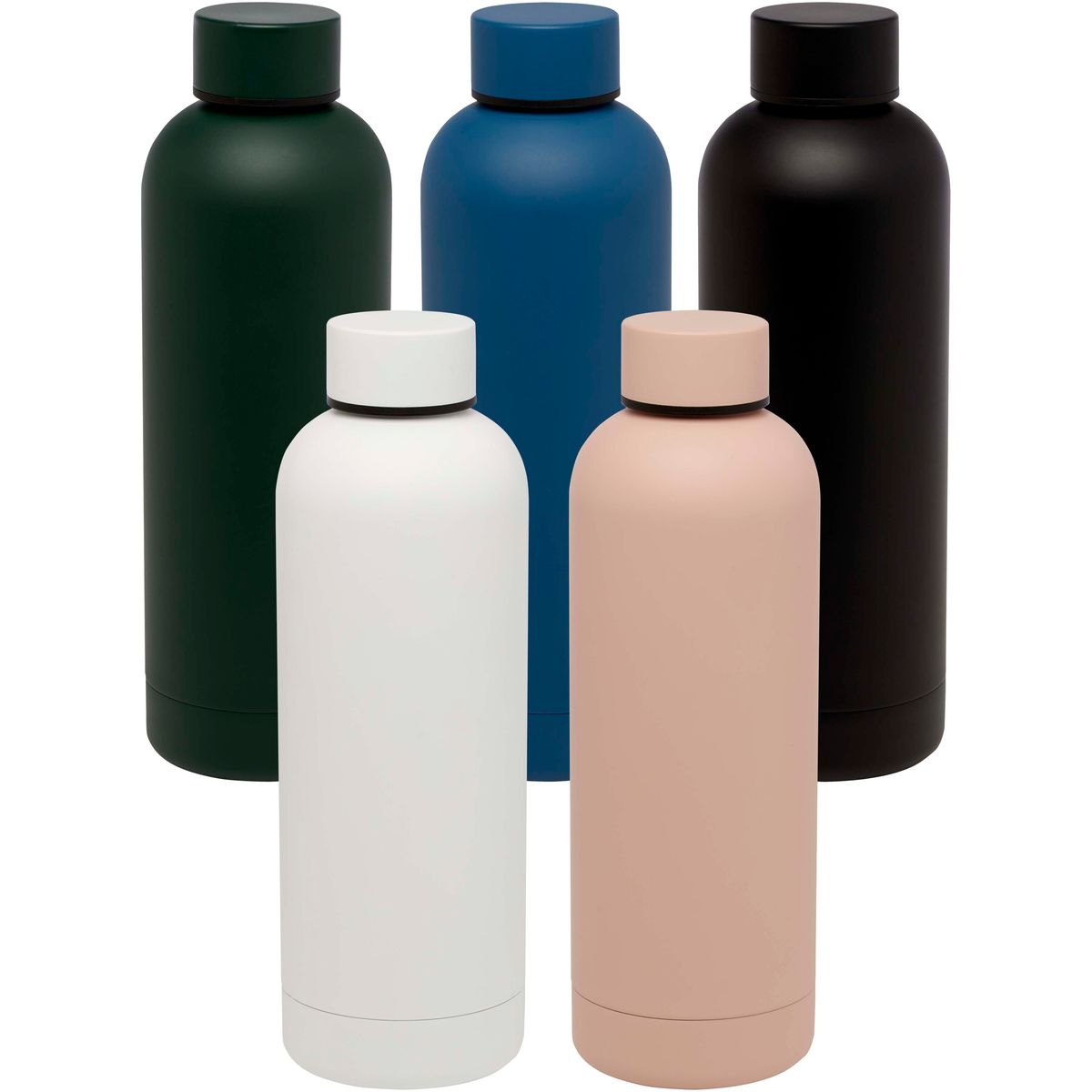 Matte gerecyclede RVS-thermosflessen 500 ml met koper-vacuümisolatie