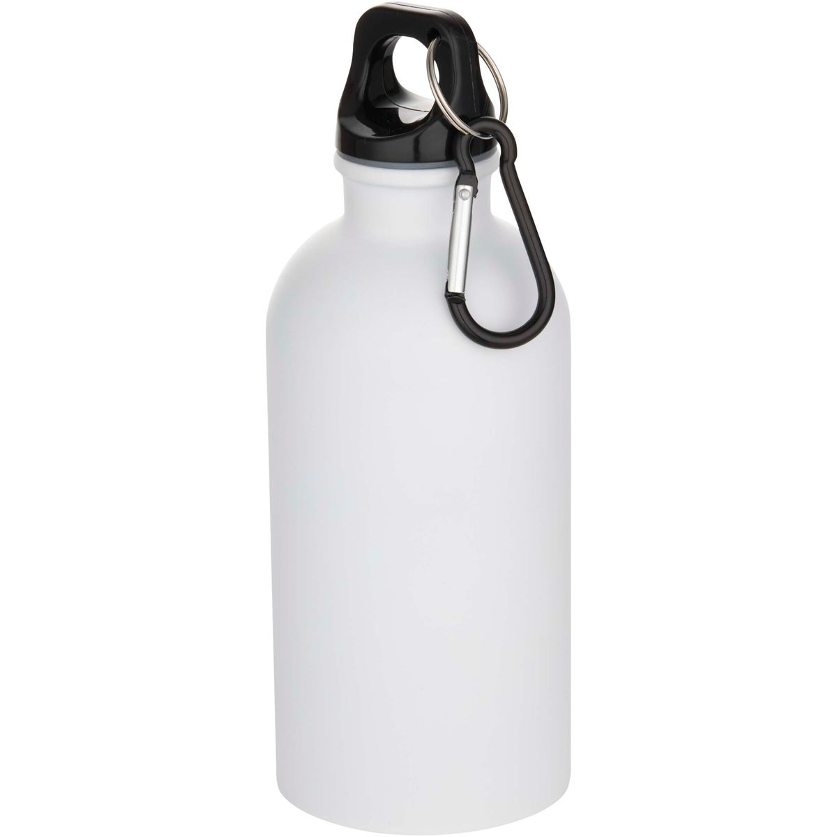 Matte gerecyclede RVS-waterflessen 400 ml met karabijnhaak