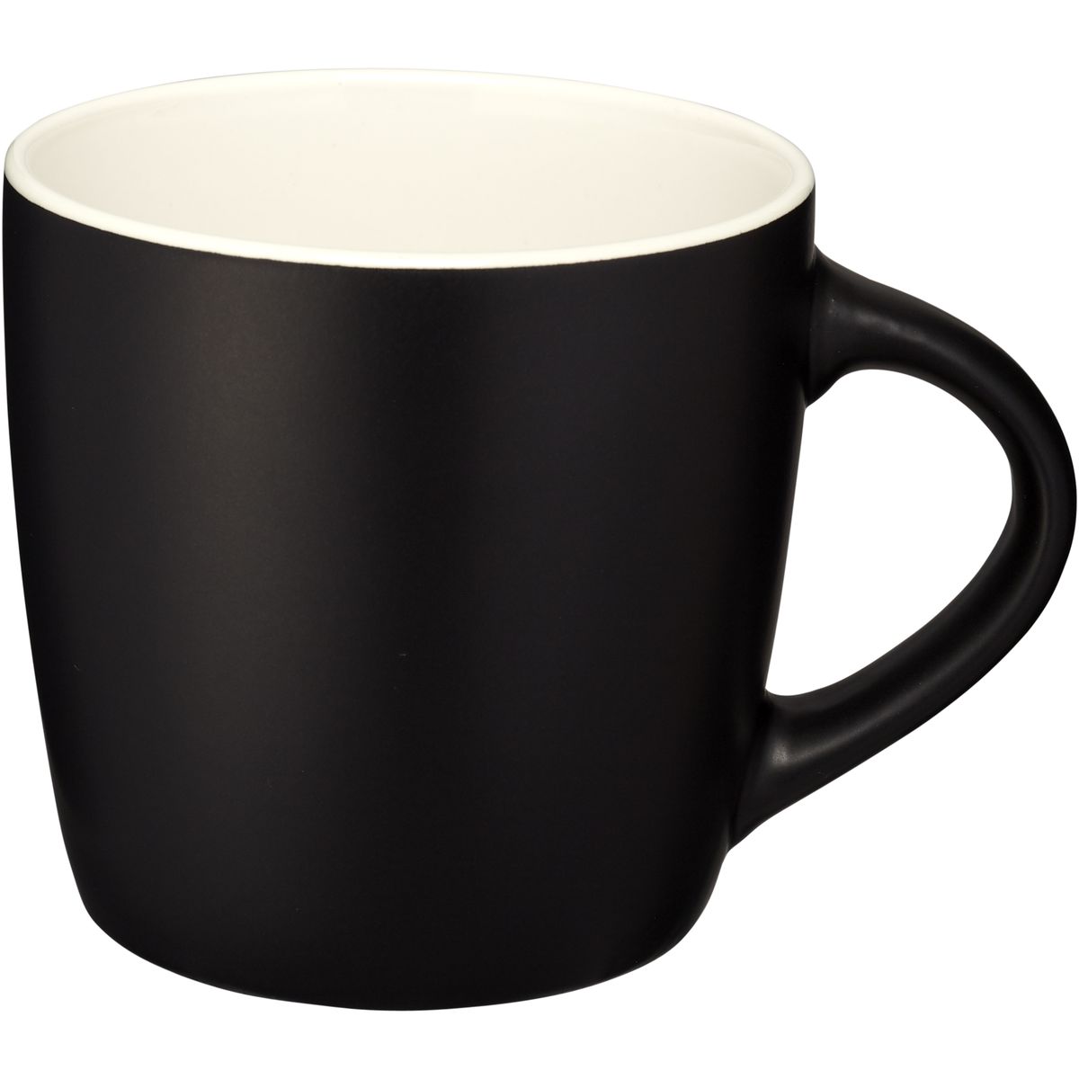 Matte keramische mokken 320 ml met gekleurde binnenkant