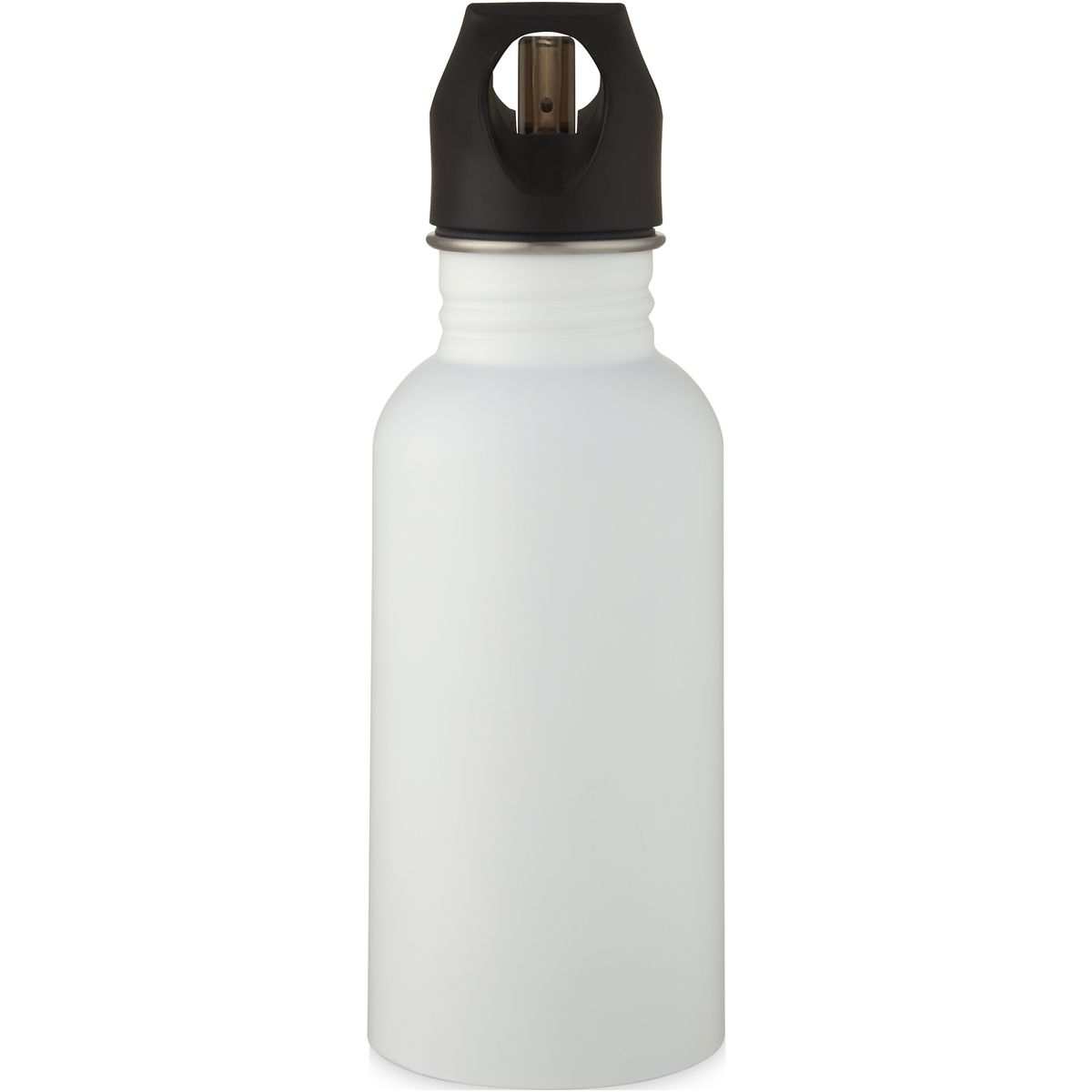 Matte RVS-drinkflessen 500 ml met handgreep en rietje