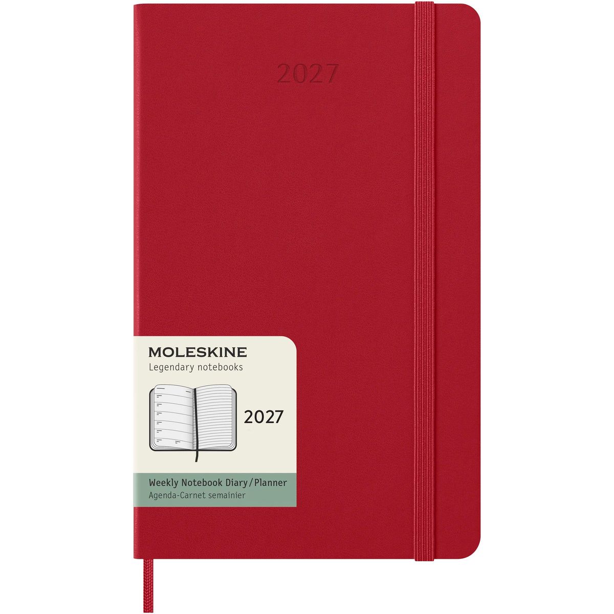 Moleskine weekagenda's met notitiepagina en harde kaft, 13 x 21 cm