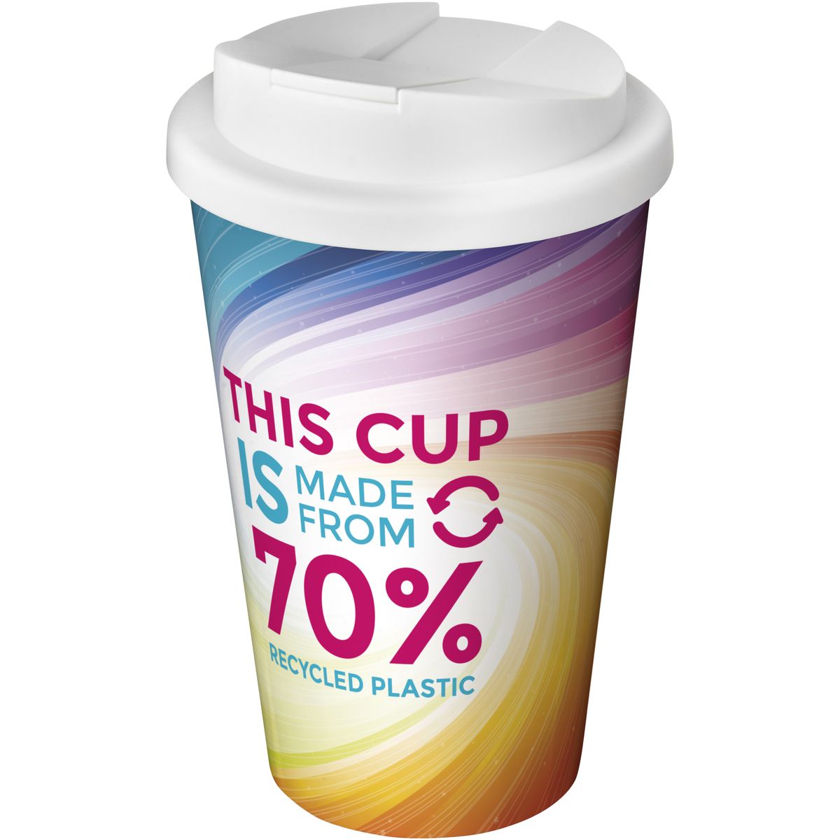 Morsvrije thermosbekers 350 ml met ingegoten design, 70% gerecycled