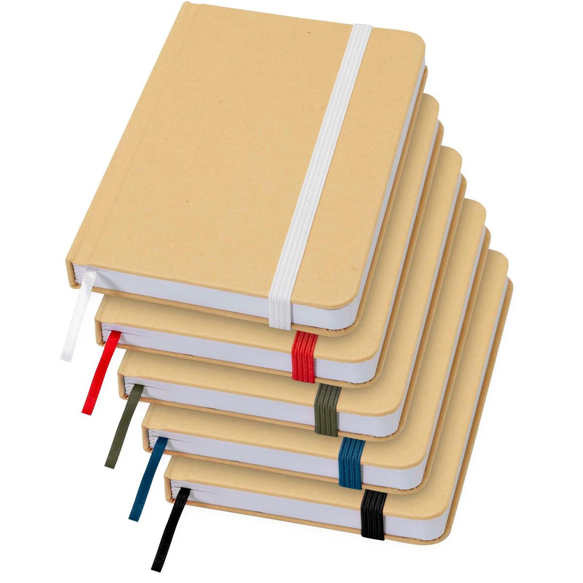 Notitieboeken met harde kaft en 96 blanco vellen, 8,9 x 14 cm