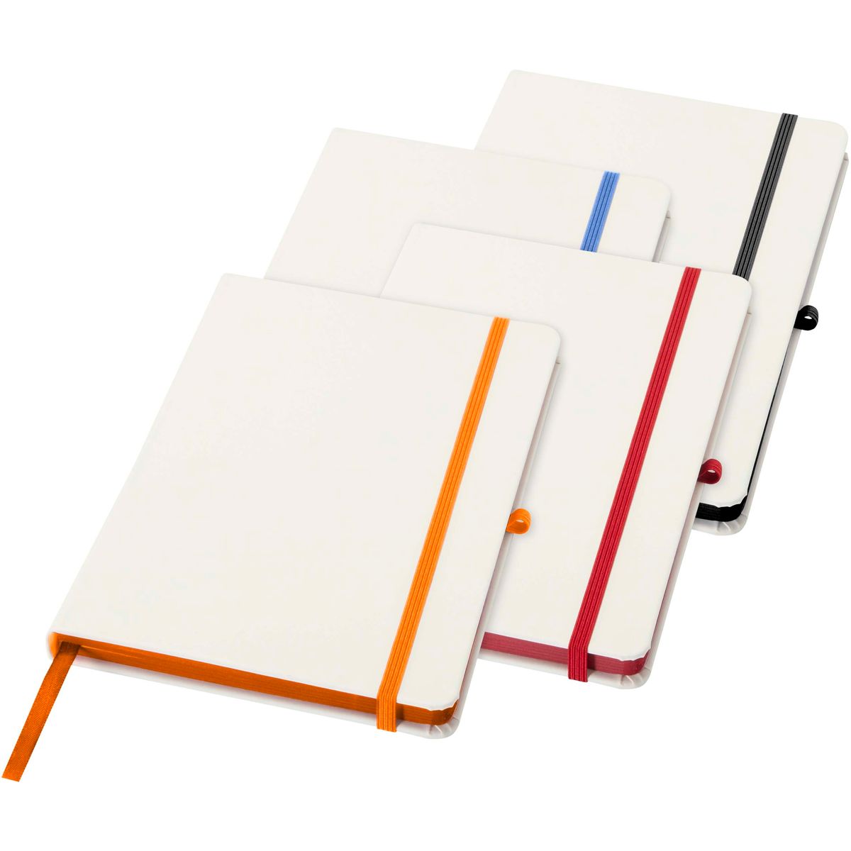 Notitieboeken met harde kaft, gekleurde randen, 60 g/m², 14 x 21,1 cm