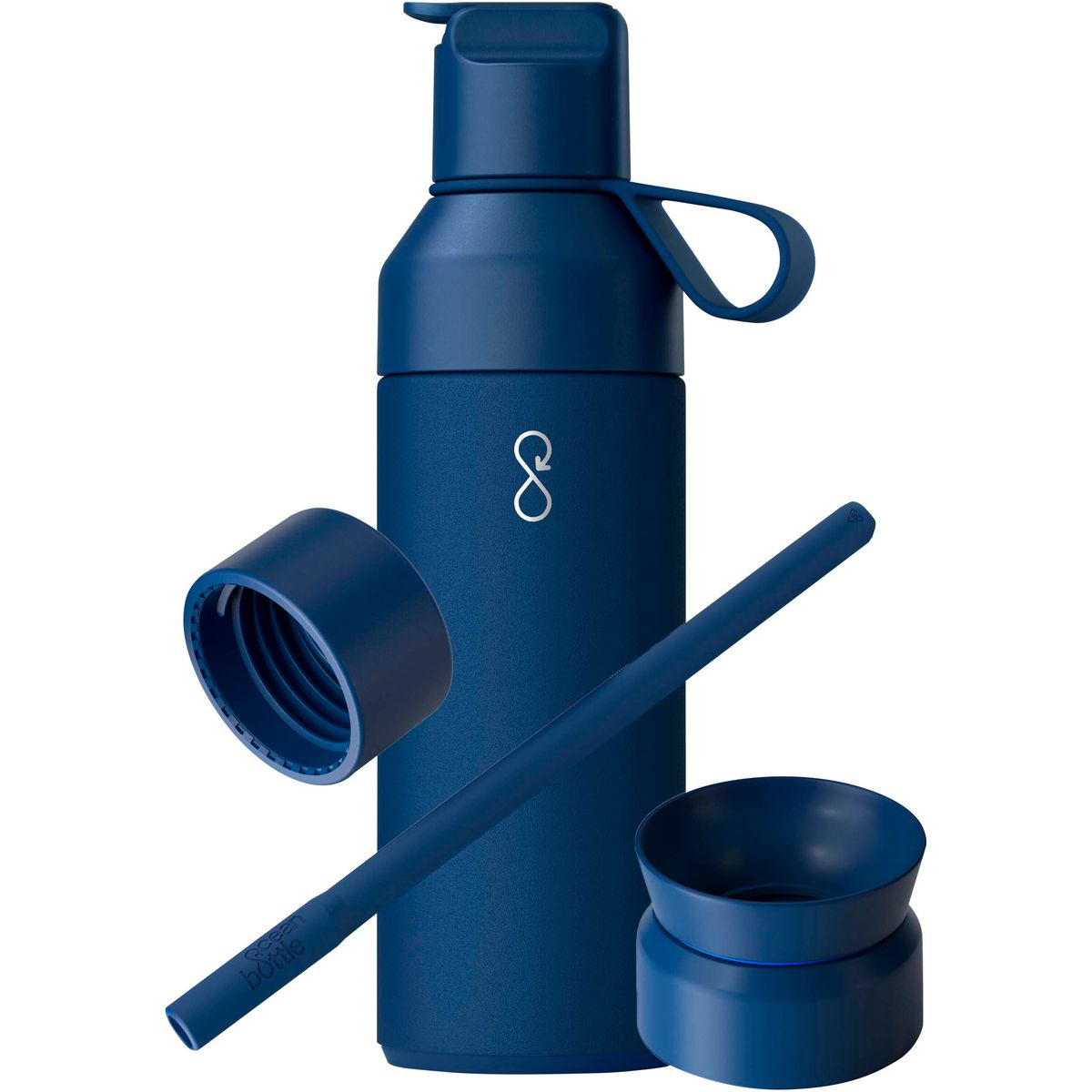 Ocean Bottle geschenksets met RVS-waterfles 500 ml en 3 deksels