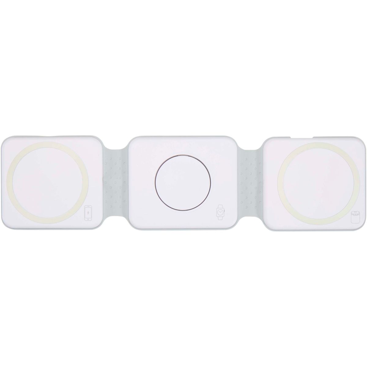 Opvouwbare draadloze 3-in-1-opladers 15 W van gerecycled kunststof