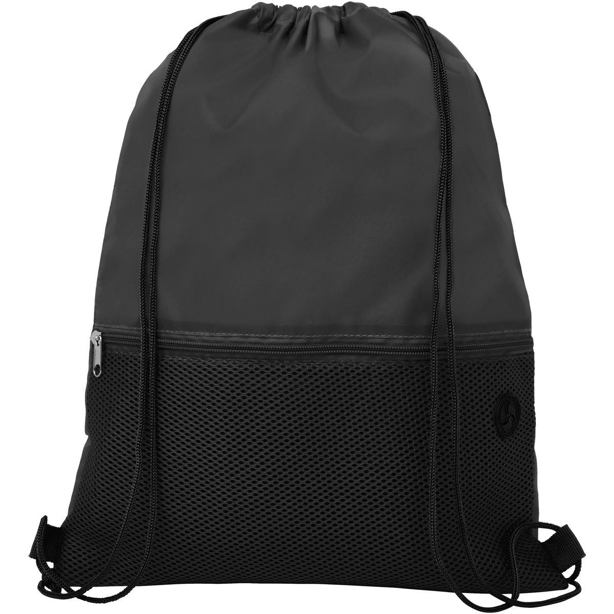 Polyester rugzakken met trekkoord en voorvak van mesh, 5 liter