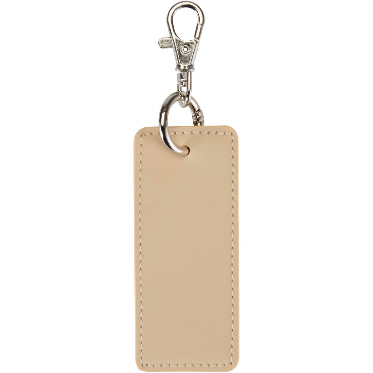 Rechthoekige bedelsleutelhangers van gerecycled kunstleer, 9,5 x 4 cm