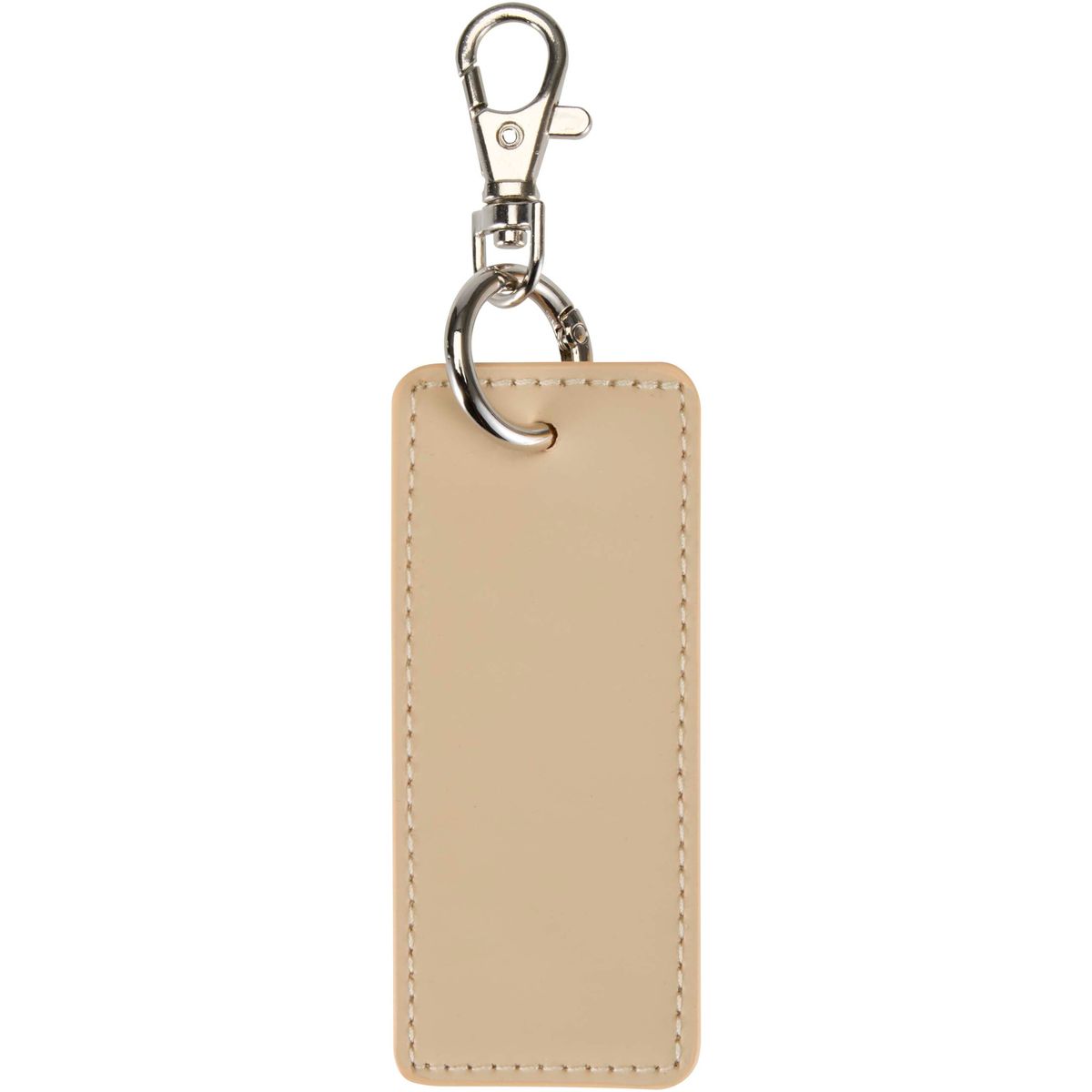Rechthoekige bedelsleutelhangers van gerecycled kunstleer, 9,5 x 4 cm