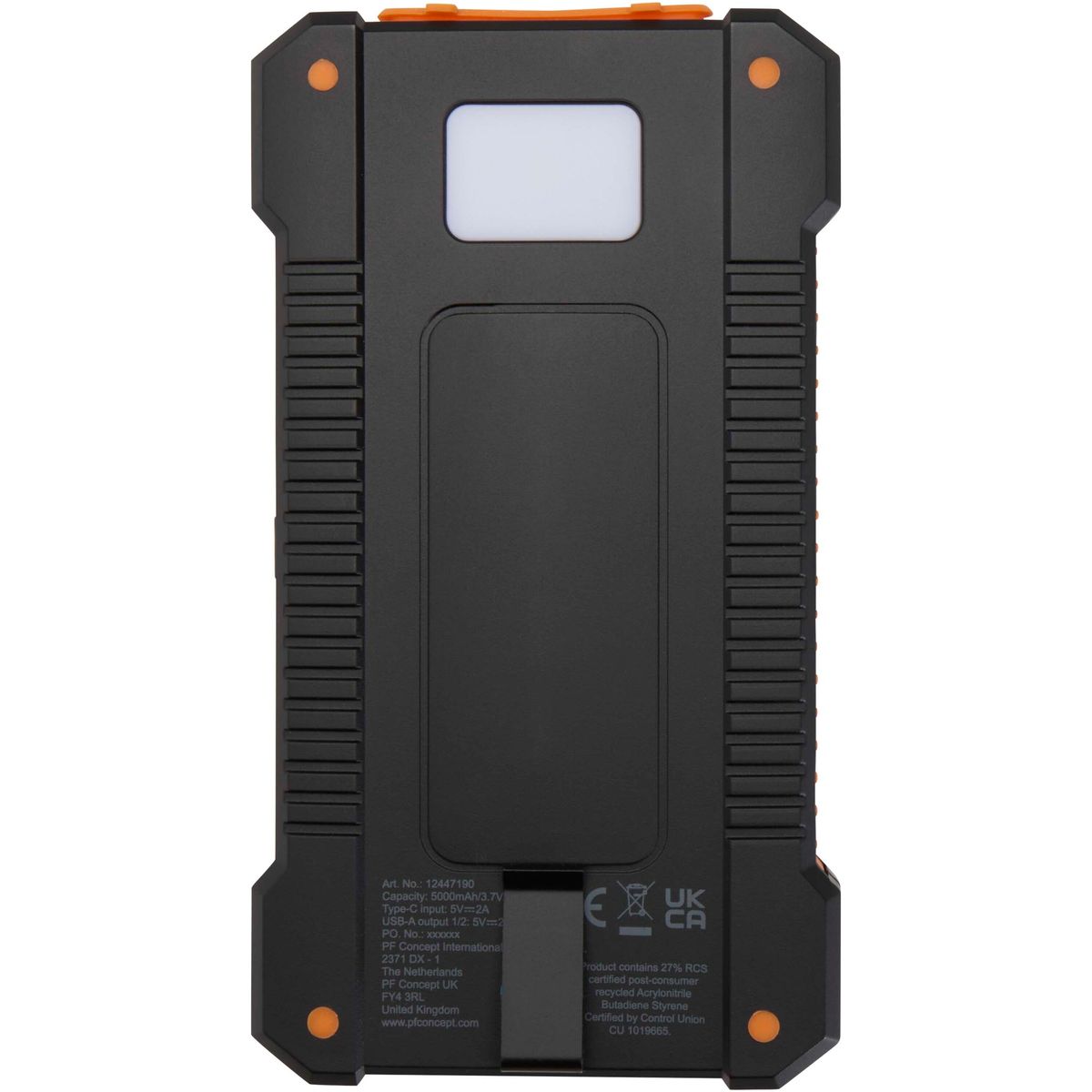 Robuuste powerbanks op zonne-energie 5000 mAh met zaklamp