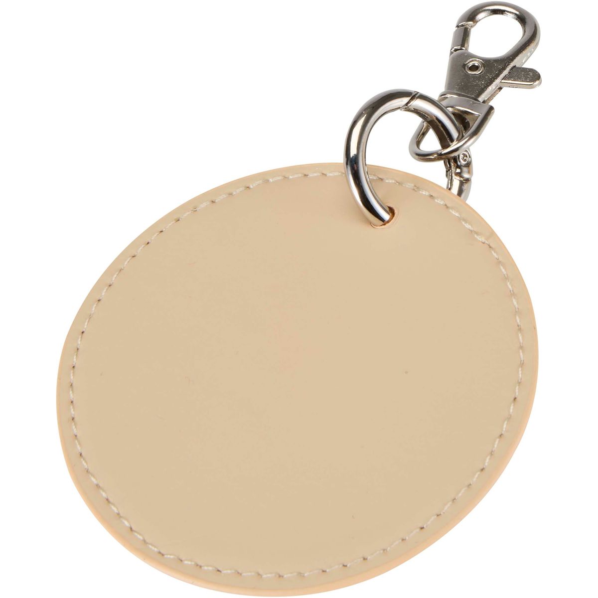 Ronde bedelsleutelhangers van gerecycled kunstleer, Ø 7,5 cm