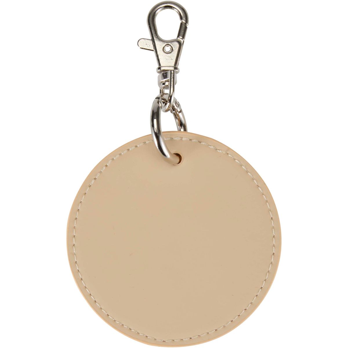 Ronde bedelsleutelhangers van gerecycled kunstleer, Ø 7,5 cm
