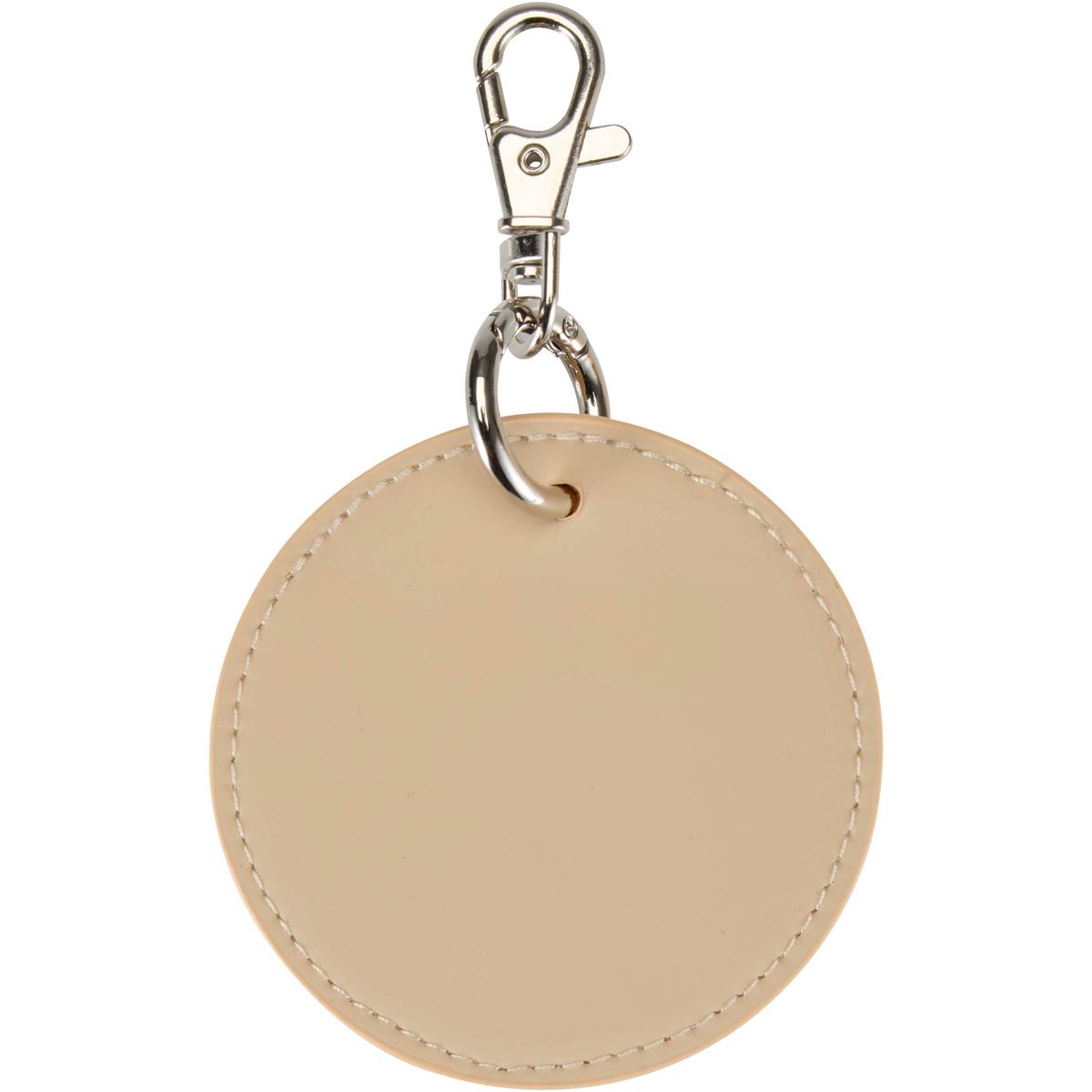 Ronde bedelsleutelhangers van gerecycled kunstleer, Ø 7,5 cm