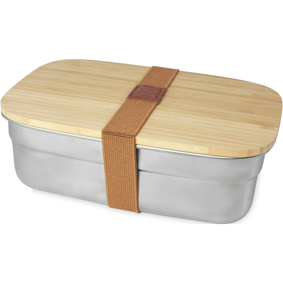 RVS-lunchtrommels 700 ml met bamboe deksel
