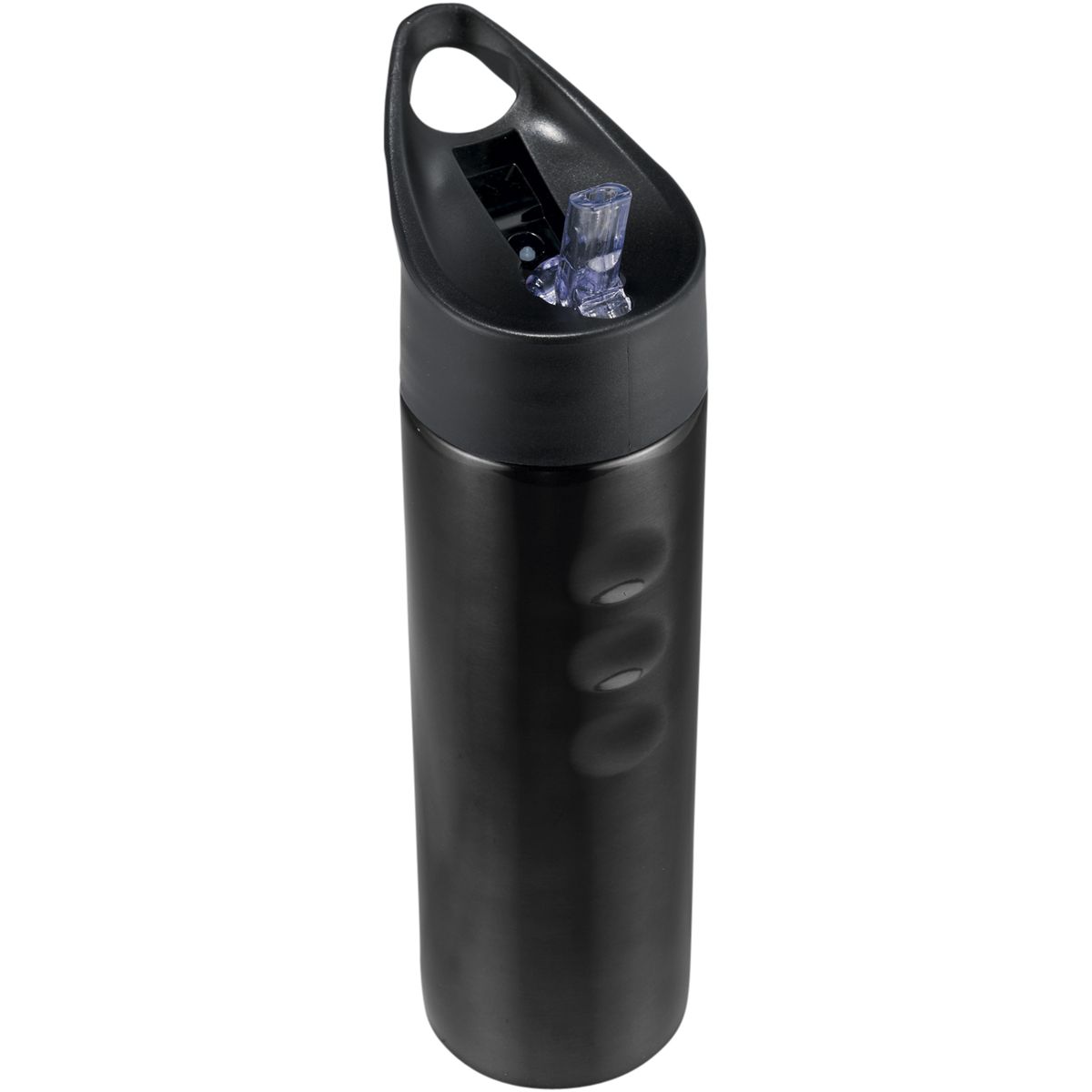 RVS-sportflessen 750 ml met drinktuit en vingergrepen