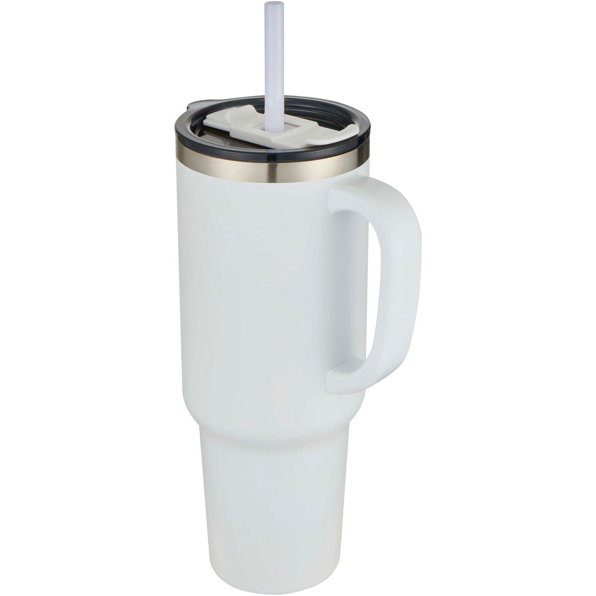 RVS-thermosbekers 1200 ml met koper-vacuümisolatie en rietje