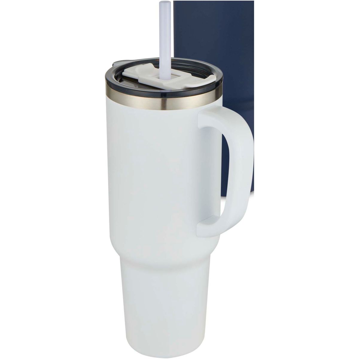 RVS-thermosbekers 1200 ml met koper-vacuümisolatie en rietje