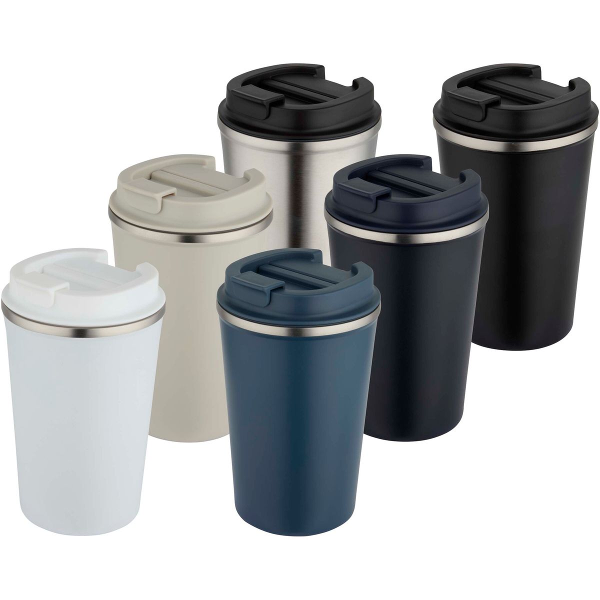 RVS-thermosbekers 350 ml met vacuümisolatie en matte afwerking