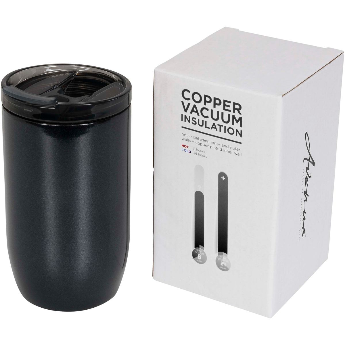 RVS-thermosbekers 380 ml met koper-vacuümisolatie