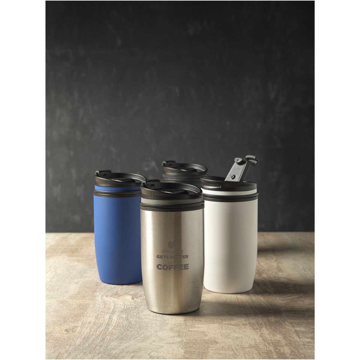 RVS-thermosbekers 380 ml met koper-vacuümisolatie