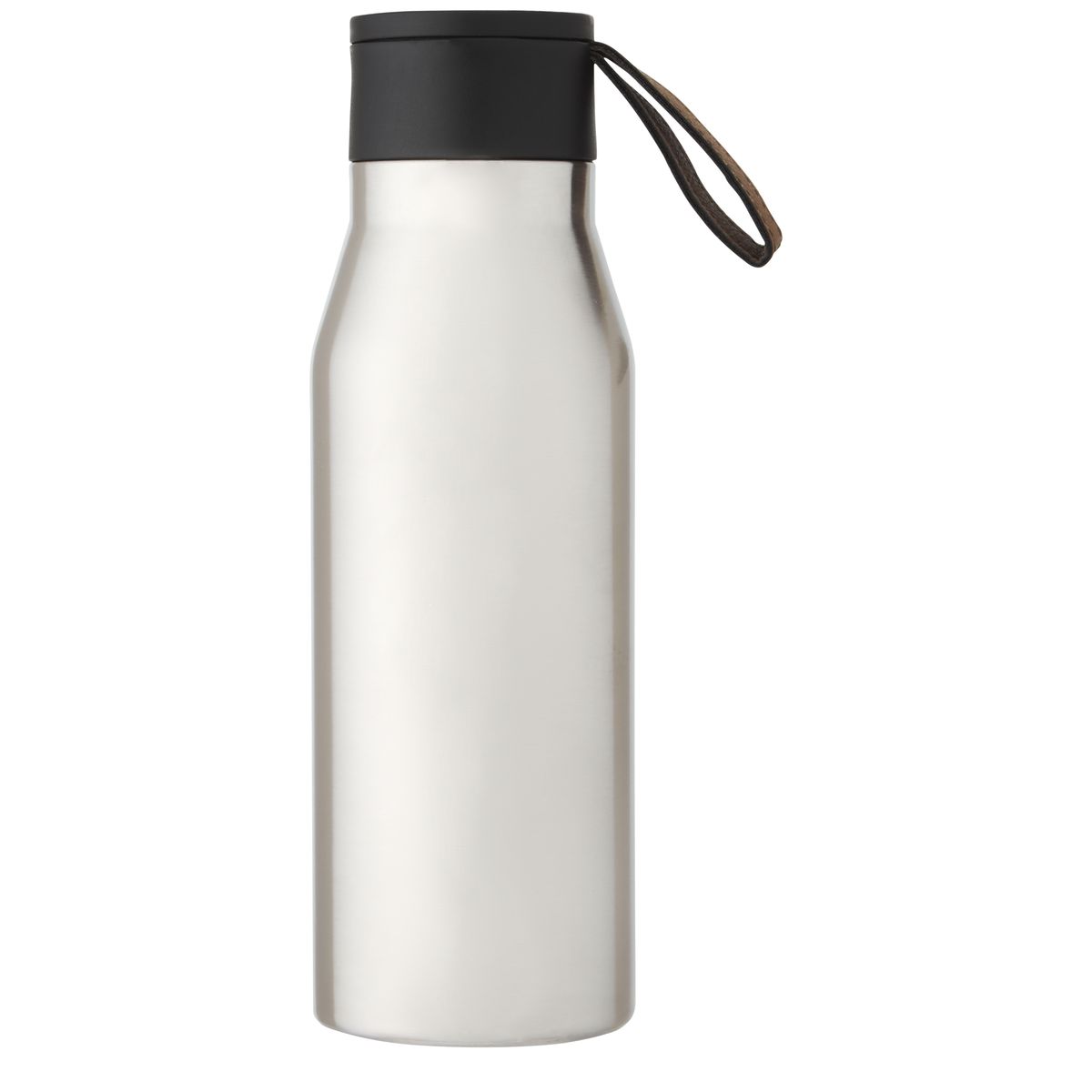 RVS-thermosflessen 500 ml met koper-vacuümisolatie en kunstleren band