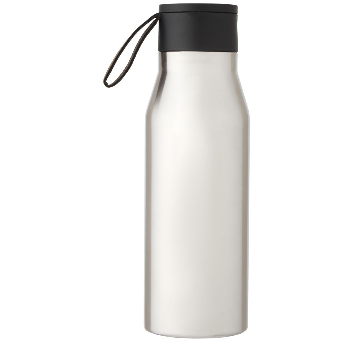 RVS-thermosflessen 500 ml met koper-vacuümisolatie en kunstleren band
