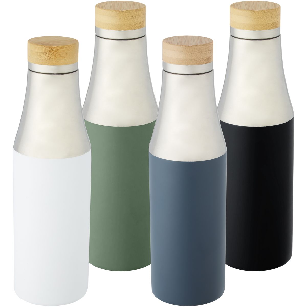 RVS-thermosflessen 540 ml met koper-vacuümisolatie en bamboedetail