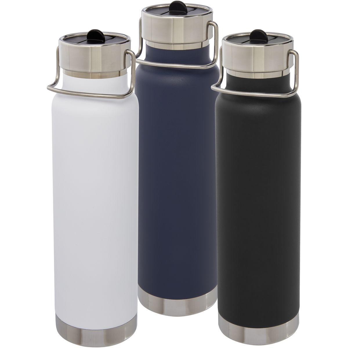 RVS-thermosflessen 750 ml met koper-vacuümisolatie en rietje