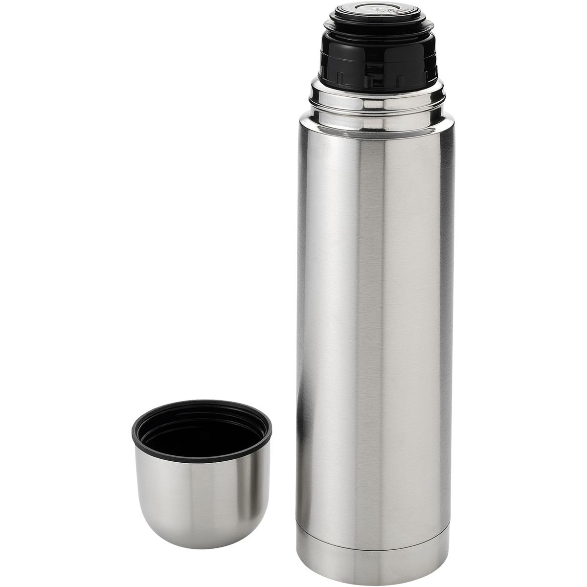 RVS-thermosflessen 750 ml met schenktuit en dop als beker