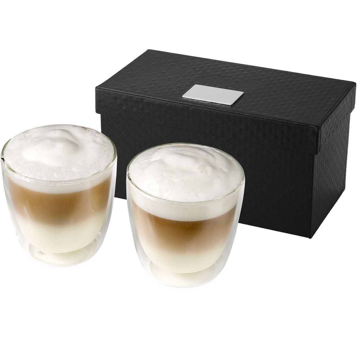 Sets van 2 dubbelwandige glazen koffiemokken 200 ml
