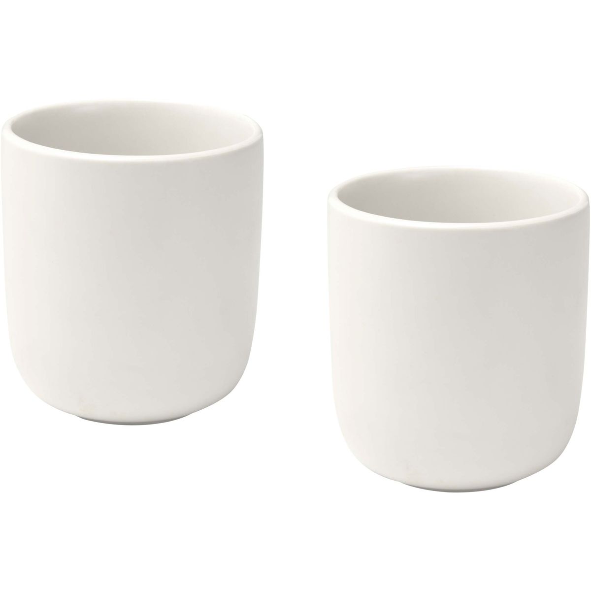 Sets van 2 keramische mokken 200 ml met matte afwerking