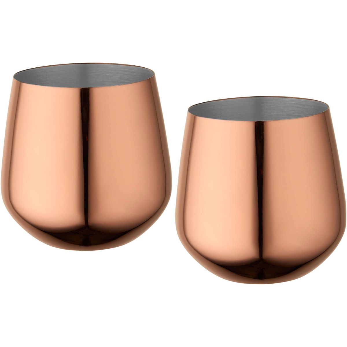 Sets van 2 RVS-bekers in geschenkdoos