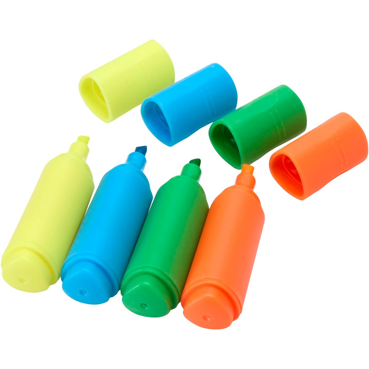 Sets van 4 minimarkeerstiften van gerecycled kunststof