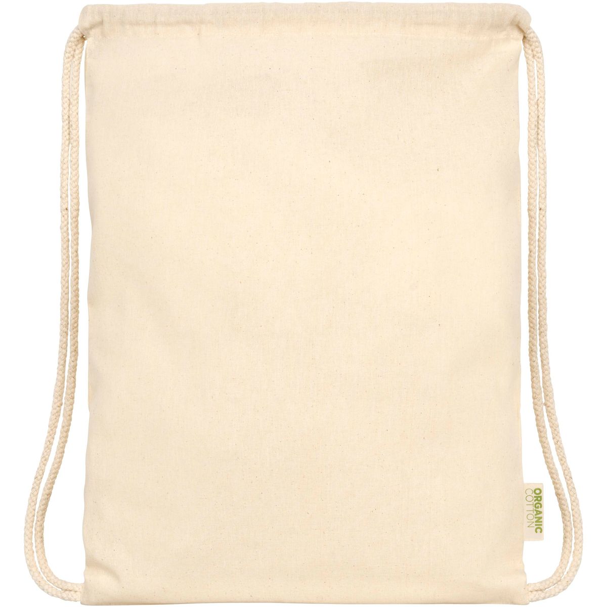 Tassen met trekkoord van biologisch katoen, 100 g/m², 5 liter