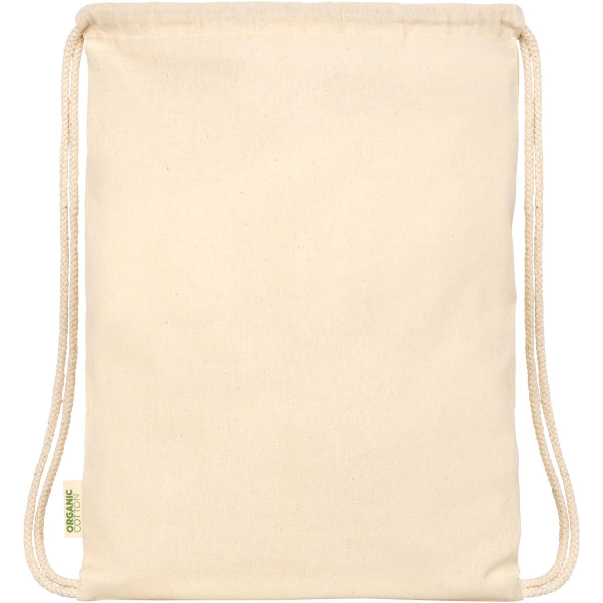 Tassen met trekkoord van biologisch katoen, 100 g/m², 5 liter