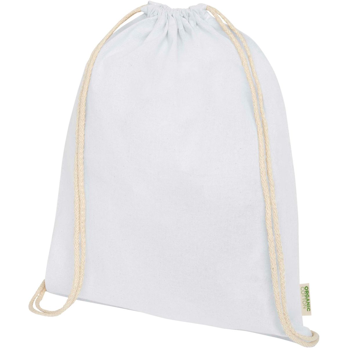 Tassen met trekkoord van biologisch katoen, 140 g/m², 5 liter