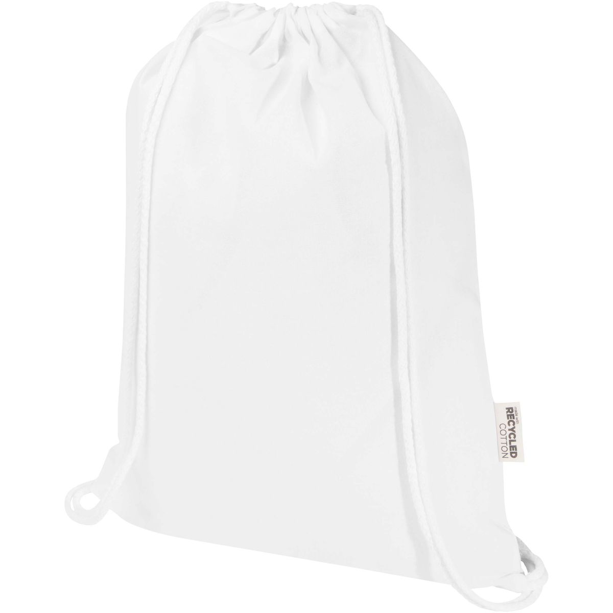 Tassen met trekkoord van gerecycled katoen en polyester, 140 g/m²