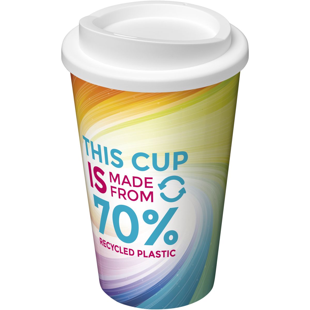 Thermosbekers 350 ml met ingegoten kleurenontwerp, 70% gerecycled