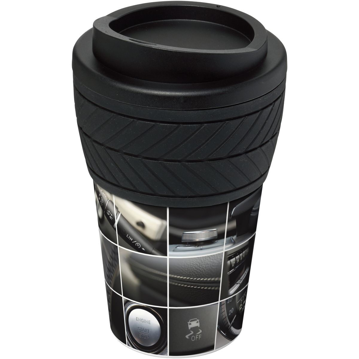 Thermosbekers 350 ml met siliconen bandengrip