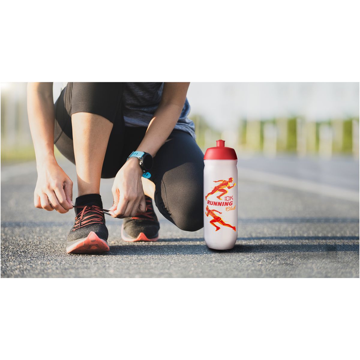 Transparante knijpbidons 750 ml met sportdop