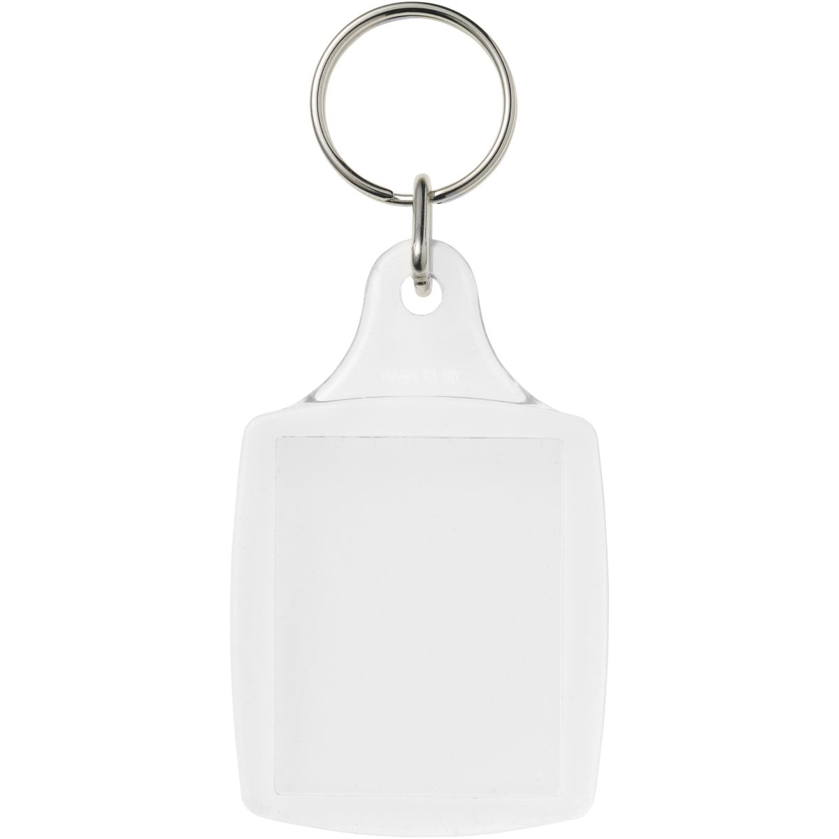 Transparante sleutelhangers met inzetstuk 4,5 x 3,5 cm
