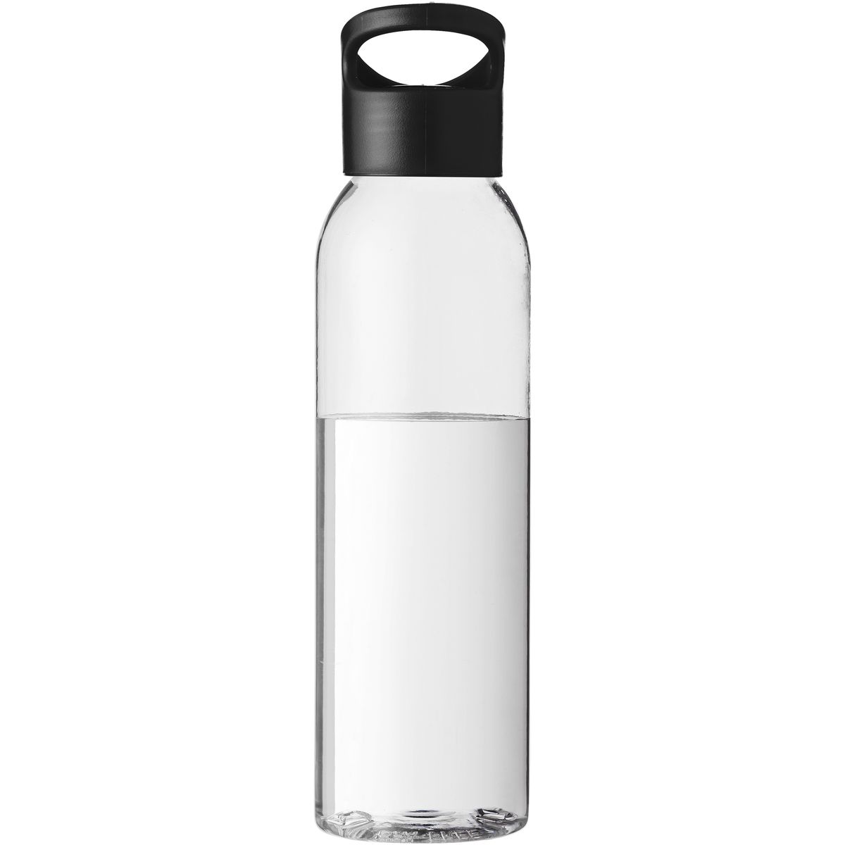 Transparante Tritan-drinkflessen 650 ml met kleuraccent en draaggreep