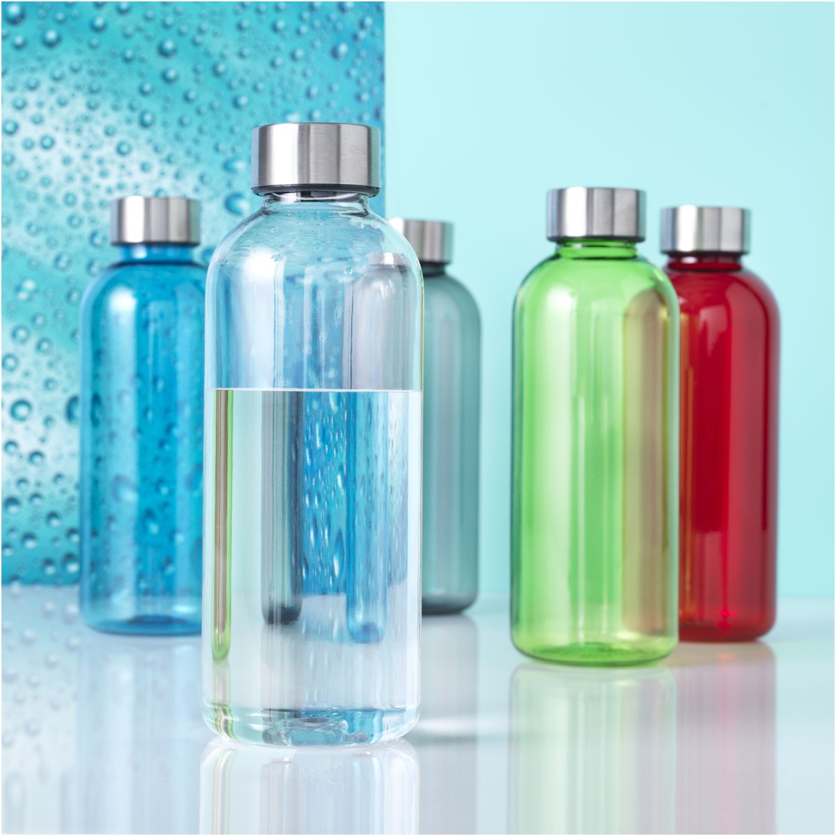 Tritan-drinkflessen 600 ml met RVS-draaideksel